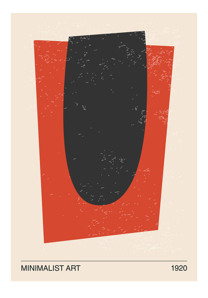 Плакат геометрического дизайна минимум 20 лет, векторный шаблон с примитивными формами