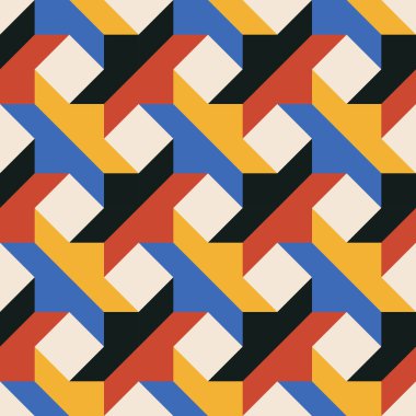 Soyut geometrik yaratıcı sanatsal kompozisyona sahip modaya uygun minimalist kusursuz desen retro vintage iç tasarım, duvar kağıdı, minimal arkaplan, vektör illüstrasyonu