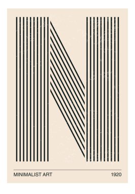 70 'lerin stili alfabe harfleri, stilize çizgili yazı tipi, modern boho minimalist harfleri ve geometrik şekilli rakamlar ve kemerli bohem siluetleri, stok vektör tipografisi