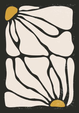 Matisse, soyut organik çiçek şekilli minimalist duvar sanat posterinden esinlenmiştir.