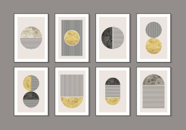 Minimum 20 'lik geometrik tasarım posteri, ilkel şekilli vektör şablonu, modern hipster tarzı.