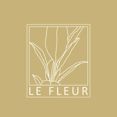 Modaya uygun botanik soyut bohem tasarım simgesi minimal doğrusal logo olarak idealdir