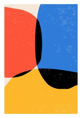 Duvar dekorasyonu, kartpostal ya da broşür tasarımı, vektör illüstrasyonu için ideal, modaya uygun, asgari düzeyde yaratıcı organik kompozisyon.