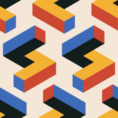 Soyut geometrik yaratıcı sanatsal kompozisyona sahip modaya uygun minimalist kusursuz desen retro vintage iç tasarım, duvar kağıdı, minimal arkaplan, vektör illüstrasyonu