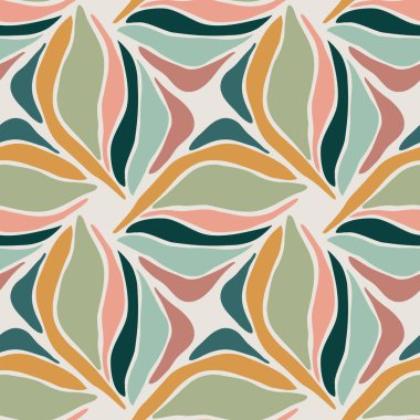 İç tasarım, duvar kâğıdı, minimal arkaplan, vektör illüstrasyonu için ideal nötr renklerde soyut el yazması kompozisyonu ile son derece minimalist, kusursuz botanik desen