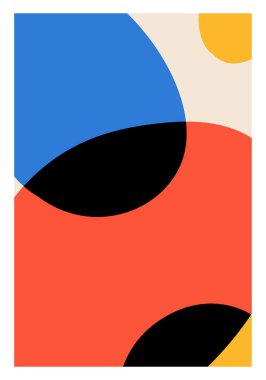 Duvar dekorasyonu, kartpostal ya da broşür tasarımı, vektör illüstrasyonu için ideal, modaya uygun, asgari düzeyde yaratıcı organik kompozisyon.