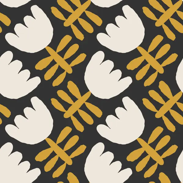 İç tasarım, duvar kâğıdı, minimal arkaplan, vektör illüstrasyonu için ideal nötr renklerde soyut el yazması kompozisyonu ile son derece minimalist, kusursuz botanik desen