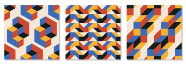 Soyut geometrik yaratıcı sanatsal kompozisyona sahip, modaya uygun, minimalist, pürüzsüz modeller. Eski model iç tasarım, duvar kağıdı, minimal arkaplan, vektör illüstrasyonu için ideal.