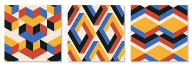 Soyut geometrik yaratıcı sanatsal kompozisyona sahip, modaya uygun, minimalist, pürüzsüz modeller. Eski model iç tasarım, duvar kağıdı, minimal arkaplan, vektör illüstrasyonu için ideal.