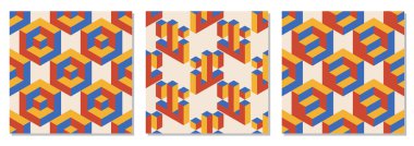 Soyut geometrik yaratıcı sanatsal kompozisyona sahip, modaya uygun, minimalist, pürüzsüz modeller. Eski model iç tasarım, duvar kağıdı, minimal arkaplan, vektör illüstrasyonu için ideal.