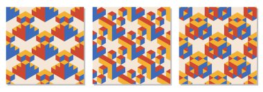 Soyut geometrik yaratıcı sanatsal kompozisyona sahip, modaya uygun, minimalist, pürüzsüz modeller. Eski model iç tasarım, duvar kağıdı, minimal arkaplan, vektör illüstrasyonu için ideal.