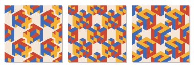 Soyut geometrik yaratıcı sanatsal kompozisyona sahip, modaya uygun, minimalist, pürüzsüz modeller. Eski model iç tasarım, duvar kağıdı, minimal arkaplan, vektör illüstrasyonu için ideal.