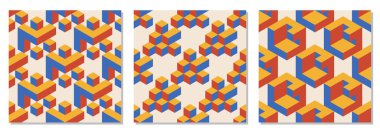 Soyut geometrik yaratıcı sanatsal kompozisyona sahip, modaya uygun, minimalist, pürüzsüz modeller. Eski model iç tasarım, duvar kağıdı, minimal arkaplan, vektör illüstrasyonu için ideal.