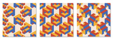 Soyut geometrik yaratıcı sanatsal kompozisyona sahip, modaya uygun, minimalist, pürüzsüz modeller. Eski model iç tasarım, duvar kağıdı, minimal arkaplan, vektör illüstrasyonu için ideal.