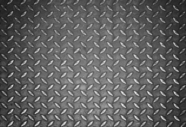 Black and white Diamond steel plate background / Diamond steel plate