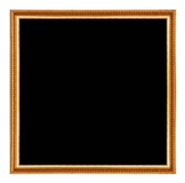 altın resim çerçevesi beyaz arkaplanda izole edildi