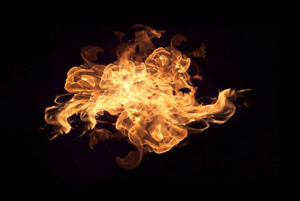 火焰加热抽象背景黑色背景 — 图库照片