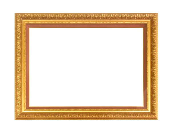 Antique Golden Frame Isolated White Background Royalty Free Stock Photos