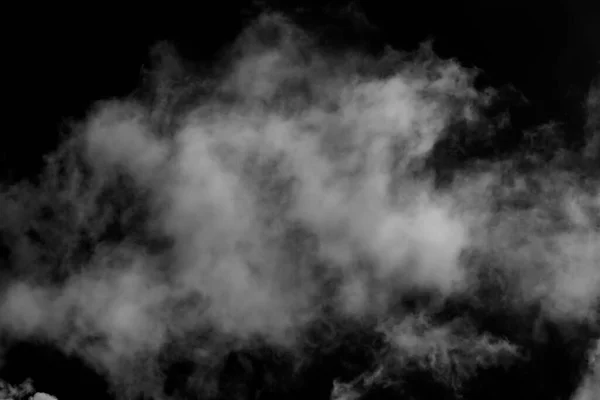 Abstracte Mist Rook Effect Zwarte Achtergrond Witte Rook — Stockfoto