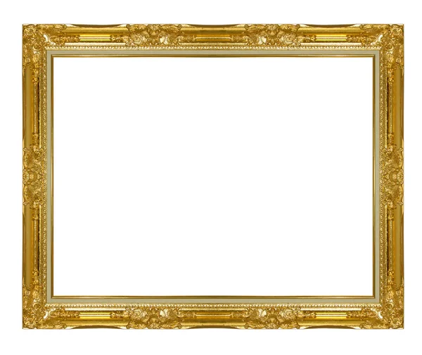 白い背景上に分離されてゴールド フレーム — ストック写真
