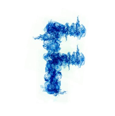 İngiliz harfleri mavi alev siyah bir arkaplan üzerinde izole.