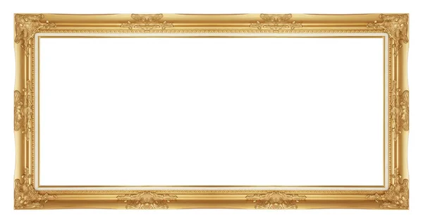 Gold Antiker Rahmen Isoliert Auf Weißem Hintergrund lizenzfreie Stockfotos