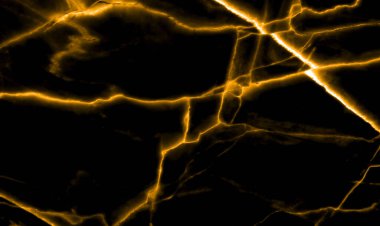 Sarı damarlı siyah mermer arkaplan