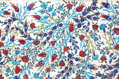 İç dekorasyon için çiçek desenli fayanslar