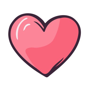 Taslak kalp, beyaz arka planda izole edilmiş. Elle çizilmiş aşk kalbi. Herhangi bir tasarım için vektör illüstrasyonu.