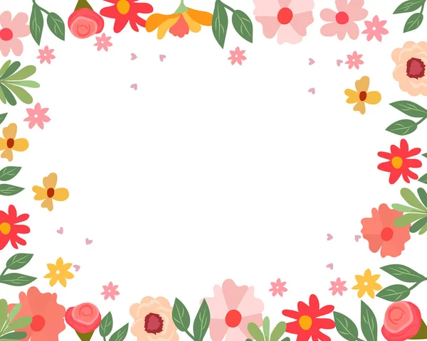 stock vector A breathtaking banner with multicolored flowers and leaves. Concept save nature. Suitable for social posters, cards, logos, banner, special occasions such as Mothers Day or Women Day