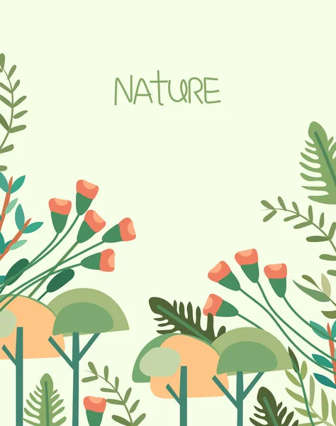 Concetto Conservazione Della Natura Dell Ecologia Natura Come Fonte Energia — Vettoriale Stock