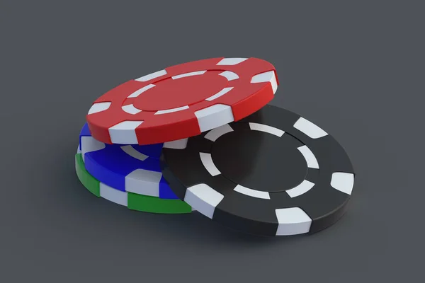 Casino Chips Luxe Spelletjes Renderen — Stockfoto