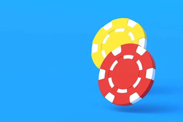 Fallende Casino Chips Kopierraum Darstellung — Stockfoto