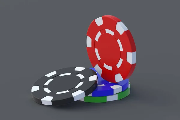 カジノのチップ 高級ゲームだ 3Dレンダリング — ストック写真