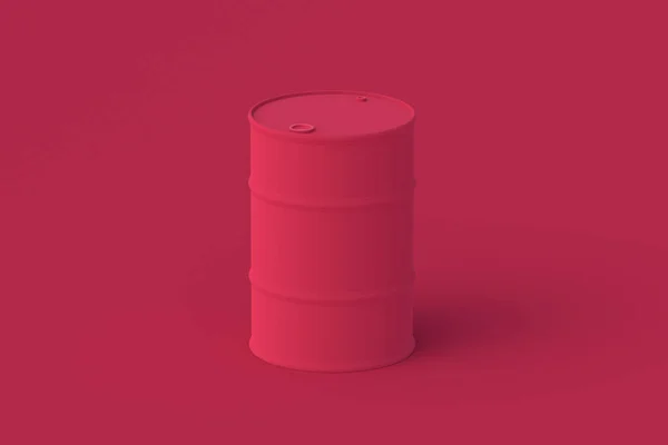 红色底色的洋红色桶 2023年的色彩 3D渲染 — 图库照片
