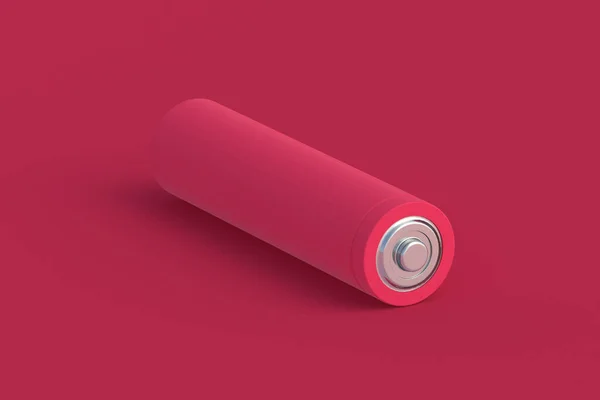Batteria Magenta Fondo Rosso Colore Dell Anno 2023 Rendering — Foto Stock