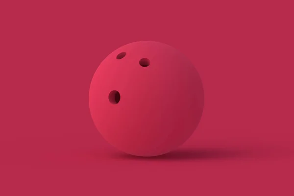 Μπάλα Μπόουλινγκ Από Ματζέντα Κόκκινο Φόντο Χρώμα Του Έτους 2023 — Φωτογραφία Αρχείου