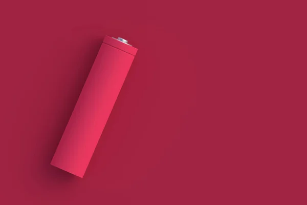 Batteria Magenta Fondo Rosso Colore Dell Anno 2023 Ricevuto Vista — Foto Stock