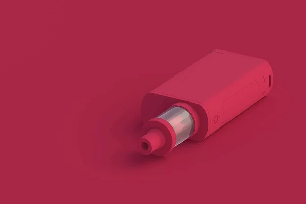 Electronic Cigarette Magenta Red Background Color Year 2023 Copy Space — Stock Photo, Image