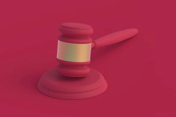 Δικαστής Γκάβελ Του Ματζέντα Κόκκινο Φόντο Χρώμα Του Έτους 2023 — Φωτογραφία Αρχείου
