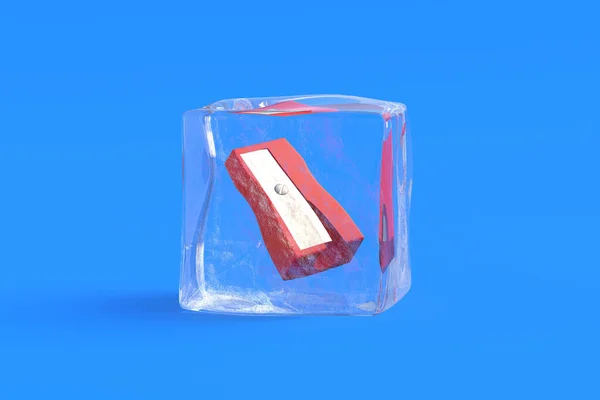 氷のキューブにシャープです 3Dレンダリング — ストック写真