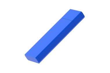 Flaş bellek, USB bellek beyaz arka planda izole edilmiş. 3d hazırlayıcı