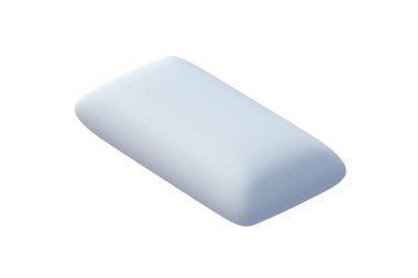 Chewing gum on white background. Mint bubblegum. 3d render