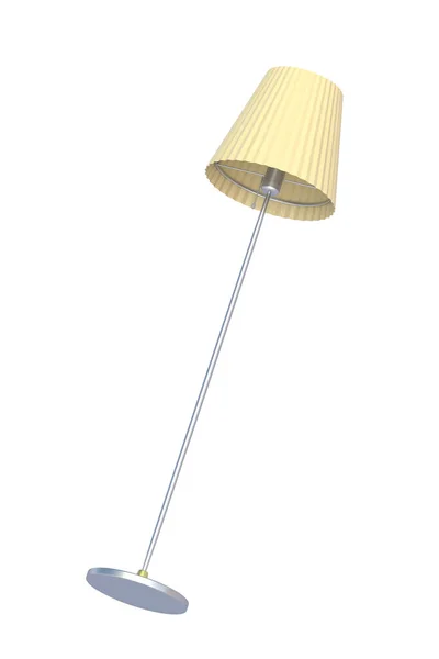 Vintage floor lamp isolated on white background. 3d render