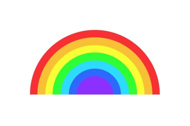 Rainbow isolated on white background. Educational logic toys. Montessori games. 3d render