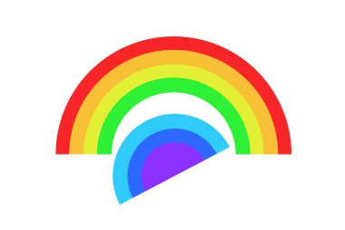 Rainbow isolated on white background. Educational logic toys. Montessori games. 3d render