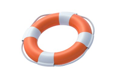 Beyaz arka plan üzerinde izole Lifebuoy. 3D render