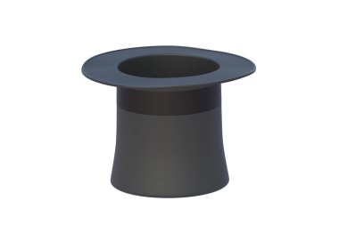 Hat top isolated on white background. Magical accessory. 3d render