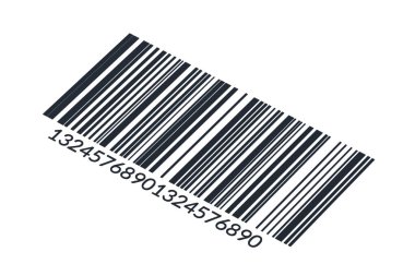 Barcode isolated on white background. 3d render