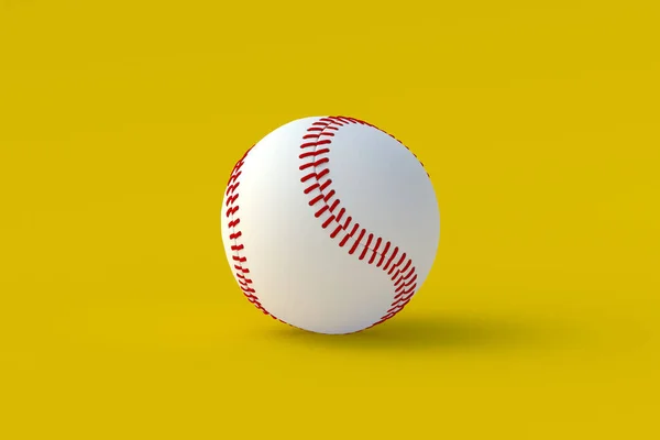 One baseball ball. Sports accessories. 3d render